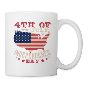 4. JULI UNABHÄNGIGKEITSTAG USA - Tasse - Weiß - Rechts