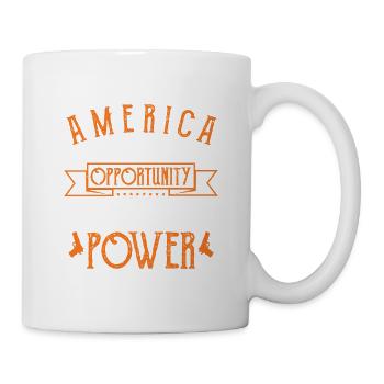 L’AMÉRIQUE SIGNIFIE LE POUVOIR DE LIBERTÉ DE L’OPPORIUNITY - Mug blanc - blanc - Droite