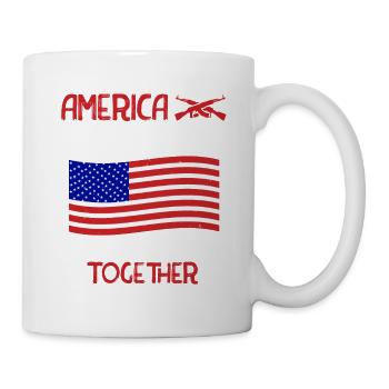 AMERIKA IST EINE MELODIE, DIE ZUSAMMEN GESUNGEN WERDEN MUSS - Tasse - Weiß - Rechts