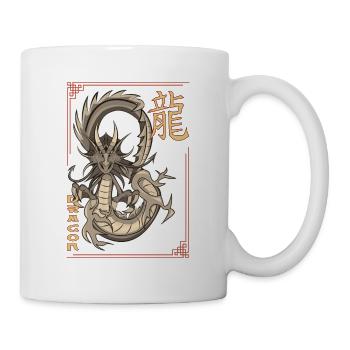 Drache Drago wyvern dragon Japan Geschenk - Tasse - Weiß - Rechts