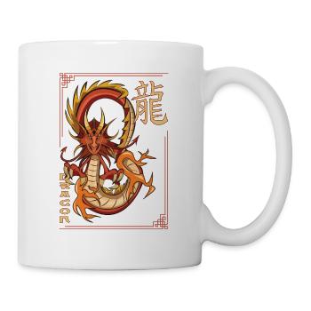 Drache Drago wyvern dragon Japan Geschenk - Tasse - Weiß - Rechts