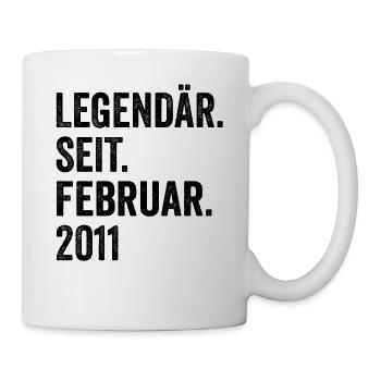 12 ans légendaire depuis février 2011 12ème anniversaire - Mug blanc - blanc - Droite