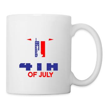 HAPPY 4TH OF JULI USA - Tasse - Weiß - Rechts