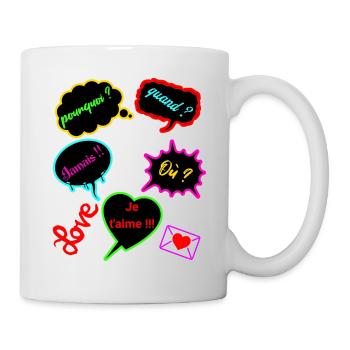 pourquoi quand ou - Mug blanc - blanc - Droite