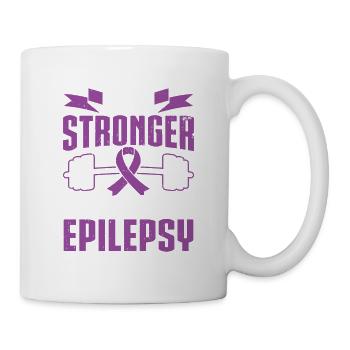 Epilepsy Purple Ribbon Epileptic epilepsy - Mug - white - Right