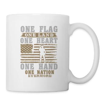 ONE LAND ONE HEART ONE HAND ONE NATION EVERMORE - Mug - white - Right