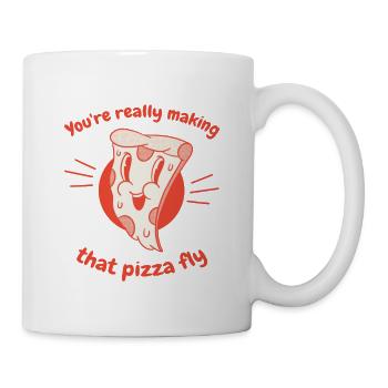 Vous faites vraiment de cette pizza Fly une pizza amusante - Mug blanc - blanc - Droite