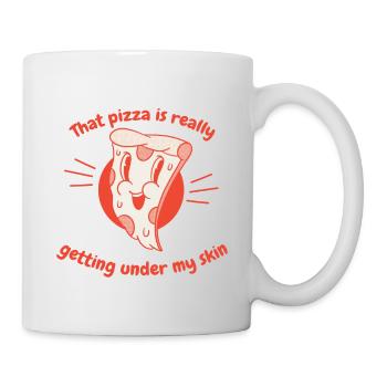 Cette pizza me met vraiment sous la peau drôle - Mug blanc - blanc - Droite