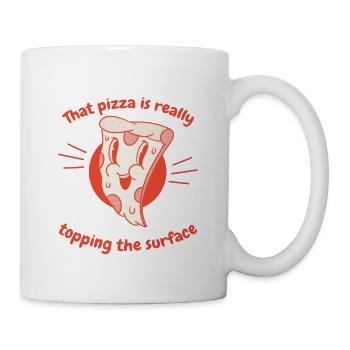 Cette pizza est vraiment en haut de la surface drôle - Mug blanc - blanc - Droite