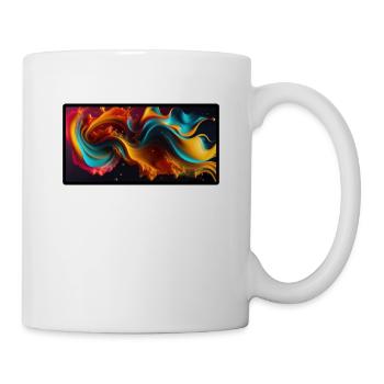 T-Shirt mit faszinierendem Farbverlauf - Tasse - Weiß - Rechts