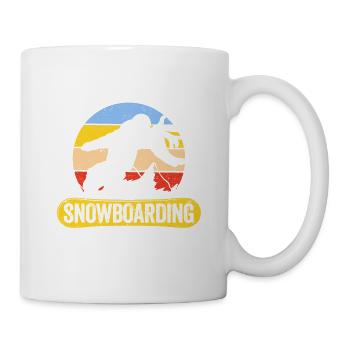 Boarder school is important, but snowboarding - Mug - white - Right