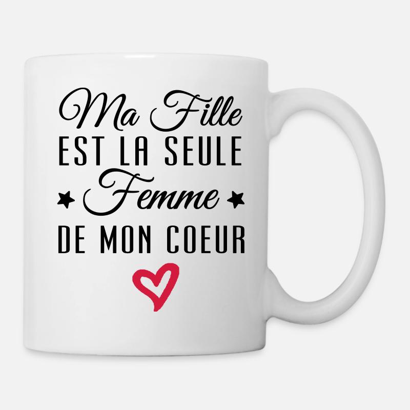 j'aime ma fille - Mug blanc - blanc