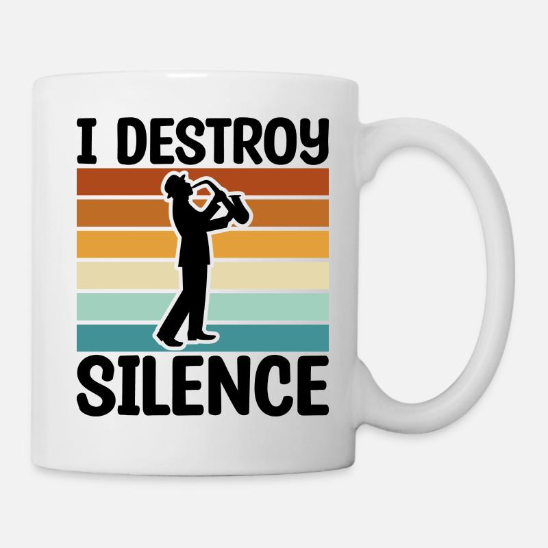 Saxophone drôle - Mug blanc - blanc