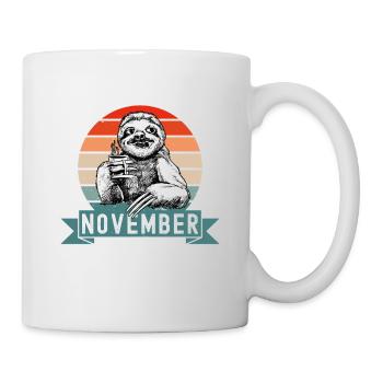 Les légendes sont nées en novembre 1920 paresseux défectueux - Mug blanc - blanc - Droite