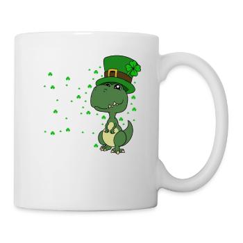 Dinosaur St. Patrick's Day Dino - Mug - white - Right