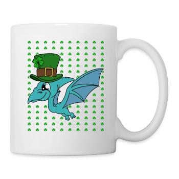 Dinosaur St. Patrick's Day Dino - Mug - white - Right