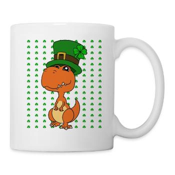 Dinosaur St. Patrick's Day Dino - Mug - white - Right