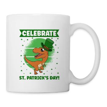 Dinosaur St. Patrick's Day Dino - Mug - white - Right