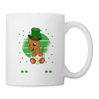 Dinosaur St. Patrick's Day Dino - Mug - white - Right