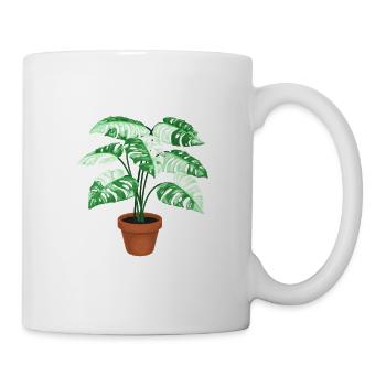 Variegated Monstera - Tasse - Weiß - Rechts