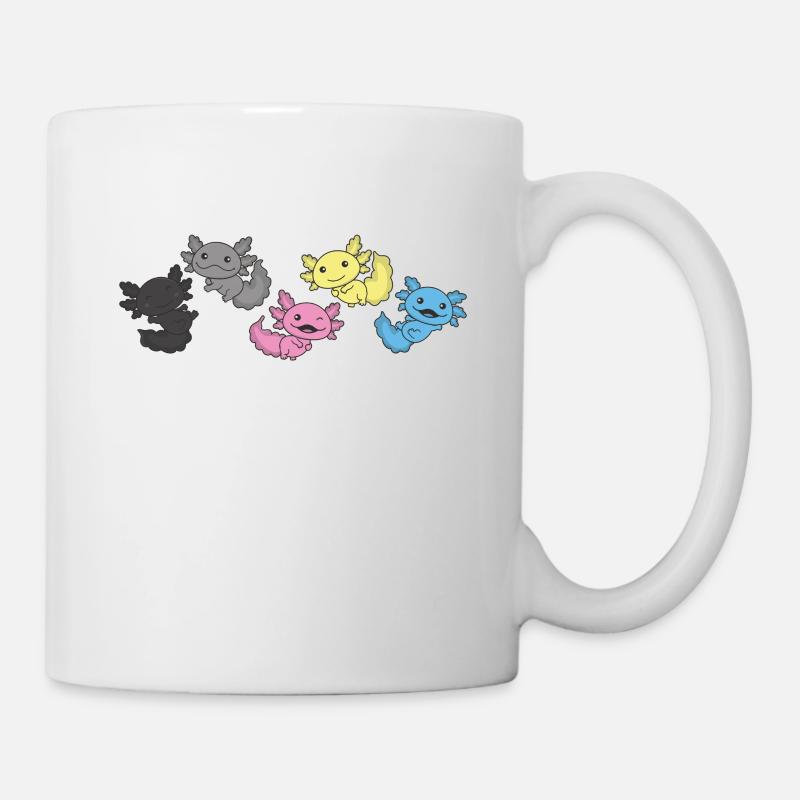 Polygender Flag Pride LGBTQ Axolotl - Tasse - Weiß