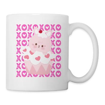 XOXO AVEC AMOUR - Mug blanc - blanc - Droite