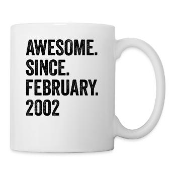Génial depuis février 2002 21ème anniversaire - Mug blanc - blanc - Droite