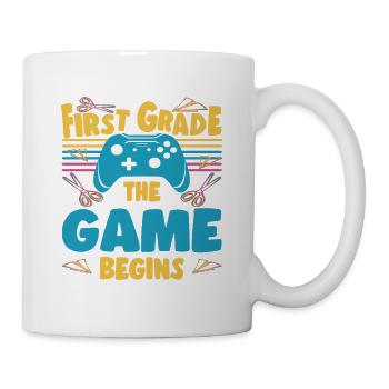 First Grade The Game Begins First Day of School - Mug - white - Right