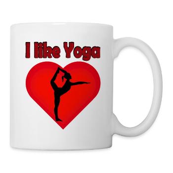 Ein Herz für Yoga Figur-Natarajasana - der Tänzer - Tasse - Weiß - Rechts