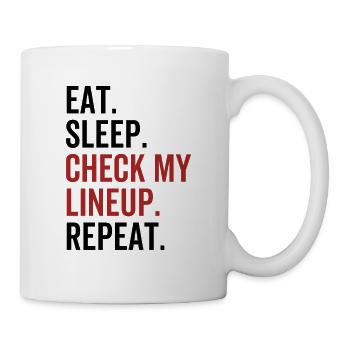 Manger dormir Vérifiez ma gamme Répéter - Mug blanc - blanc - Droite