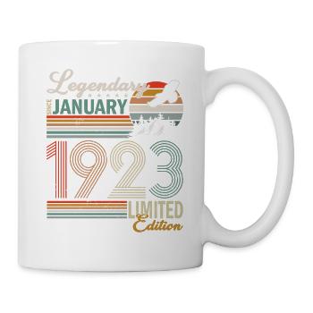 Geburtstagsgeschenk Januar 1923 - Tasse - Weiß - Rechts