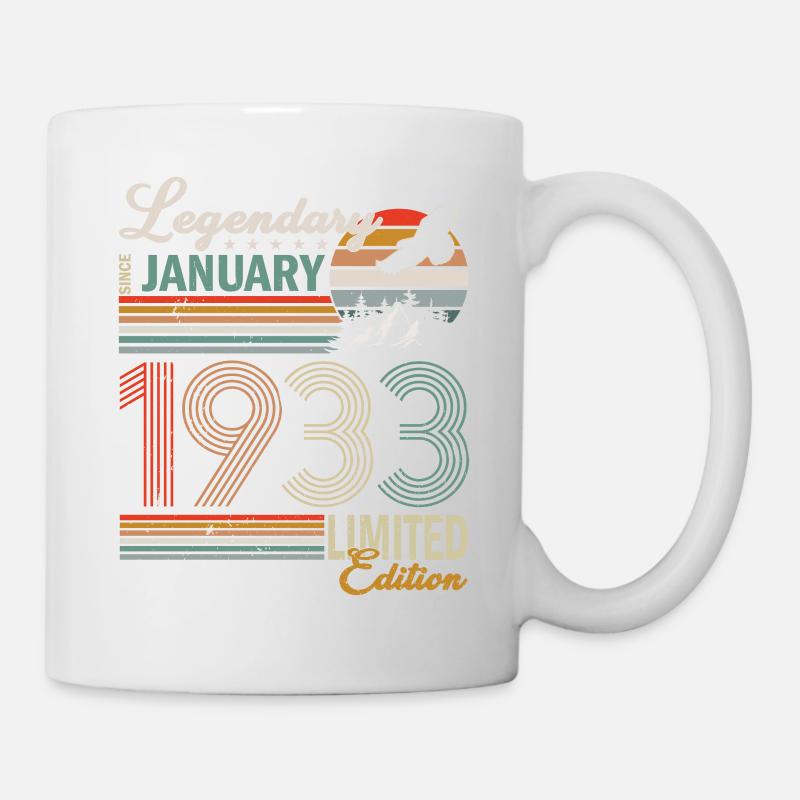 Cadeau D'anniversaire Janvier 1933 - Mug blanc - blanc