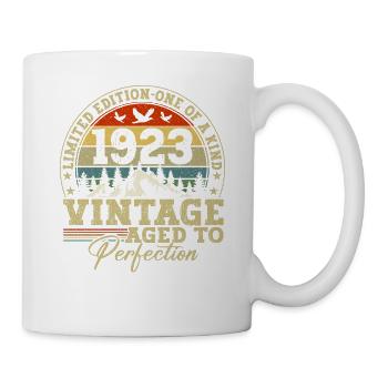 1923 Vintage Vintage Retro Geburtstagsgeschenk - Tasse - Weiß - Rechts