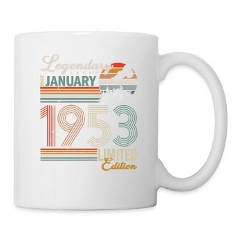 Geburtstagsgeschenk Januar 1953 - Tasse - Weiß - Rechts
