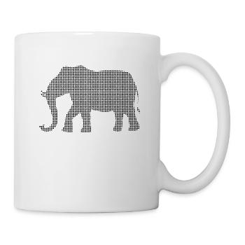 Elefant - Tasse - Weiß - Rechts