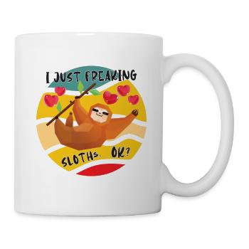 Ich verdammte Liebe Faultiere Okay lustiges süßes Tier - Tasse - Weiß - Rechts