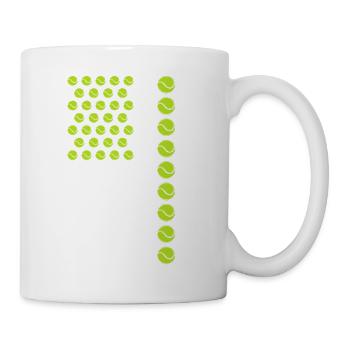 Amerikanischer Schlägersport Tennisfahne - Tasse - Weiß - Rechts