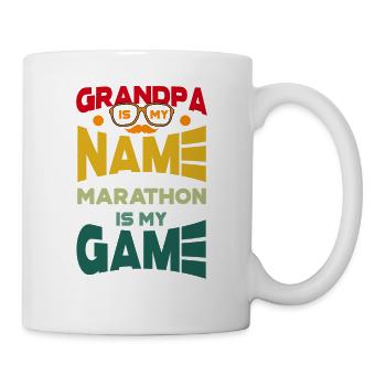 Grandpa Is My Name Marathon Is My Game - Mug - white - Right