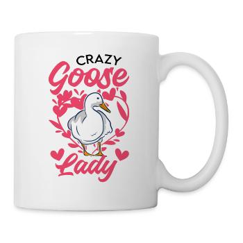 Crazy Goose lady geese goose breeder - Mug - white - Right
