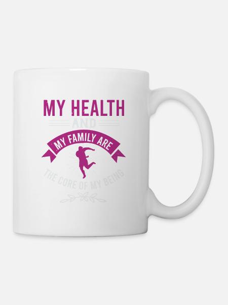 MA SANTÉ ET MA FAMILLE SONT AU CŒUR DE MON ÊTRE - Mug blanc - blanc
