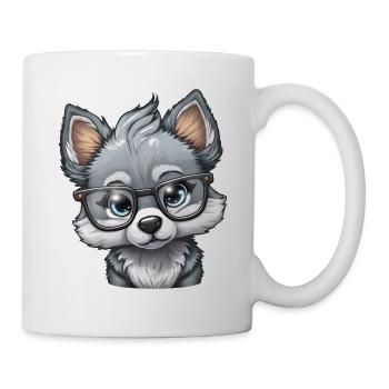 Mignon petit loup - Mug blanc - blanc - Droite