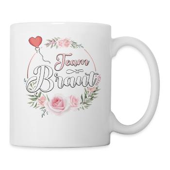 Team Braut JGA Frauen T-Shirt Team Bride Shirt - Tasse - Weiß - Rechts
