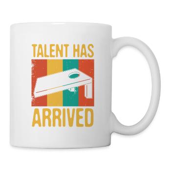 Talent Hat Für Cornhole Bean Bag Fan Angekommen - Tasse - Weiß - Rechts