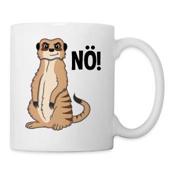 Böses Erdmännchen Nö Lustiger Spruch Geschenk - Tasse - Weiß - Rechts