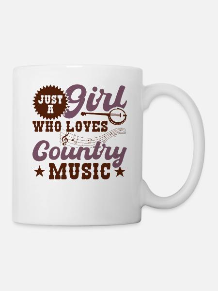 Just a girl who loves country music - Tasse - Weiß