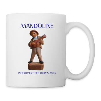 Mandoline Instrument des Jahres Holzfigur - Tasse - Weiß - Rechts