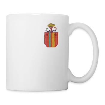 Serape Skelett Mariachi Tasche Cinco De Mayo - Tasse - Weiß - Rechts