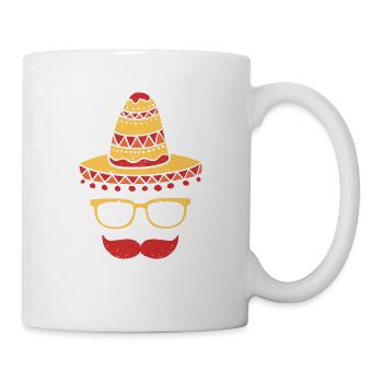 Sombrero Face Cinco de Mayo Fiesta mexicaine - Mug blanc - blanc - Droite