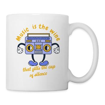 La musique est le vin qui remplit la coupe du silence - Mug blanc - blanc - Droite