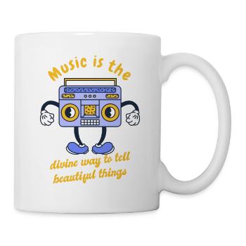 Music Is The Divine Way To Tell Beautiful Things - Mug - white - Right